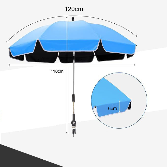 Women’s sturdy beach sunshade umbrella with adjustable mounting system Stornfield