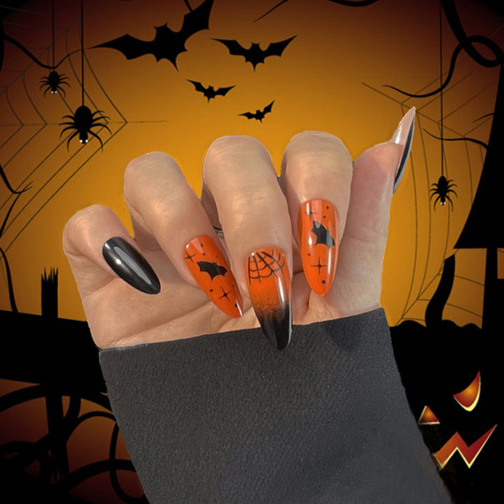 Halloween-Themed Press-On Nail Art Set Stornfield