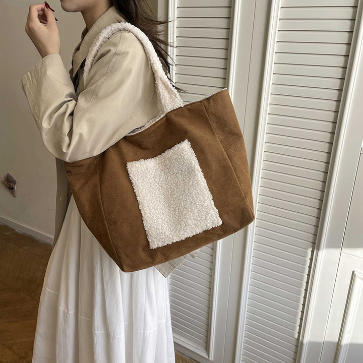 Cozy Sherpa Lined Tote Bag Stornfield