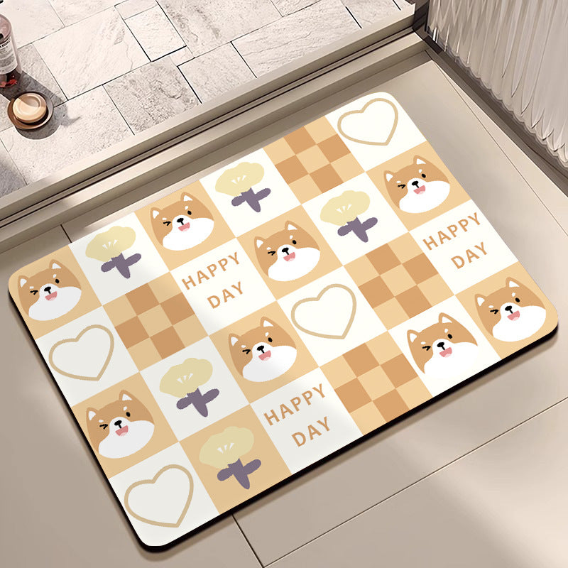 Cute Cartoon Pet-Themed Bath Mat Stornfield