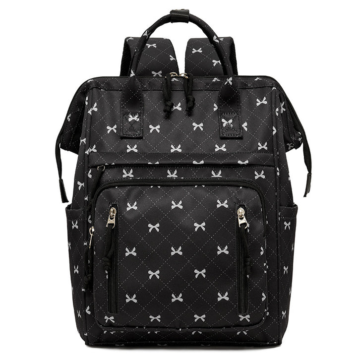 Stylish Bow-Printed Backpack Stornfield
