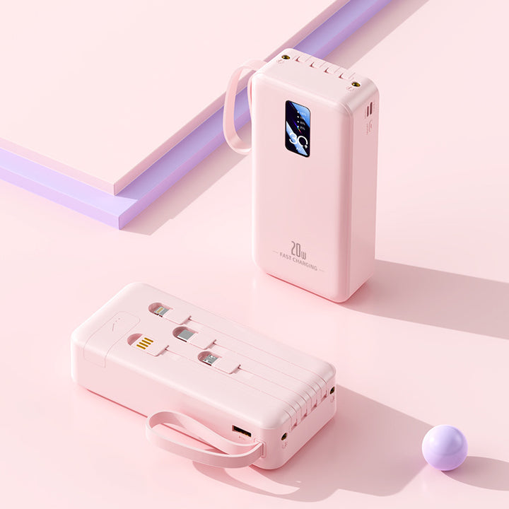 portable fast-charging power bank with integrated charging cables Stornfield