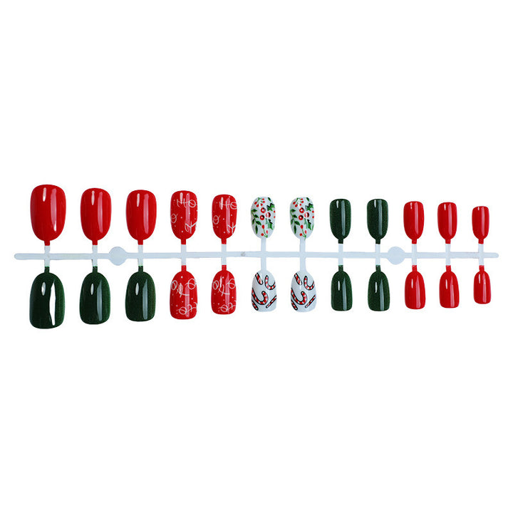 Artificial nail set with festive Christmas designs Stornfield