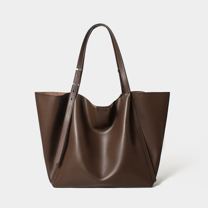 Sculpted Slouch Tote with Adjustable Buckled Shoulder Straps