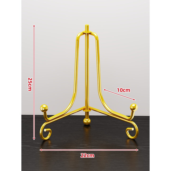 Decorative Curled-Tripod Metal Display Easel Stand