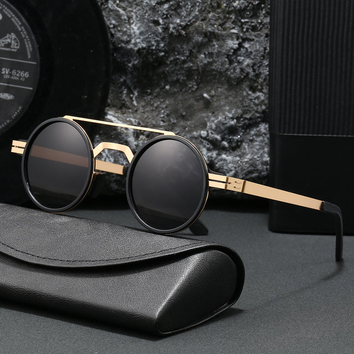 Ladies fashionable round sunglasses with minimalist design Stornfield