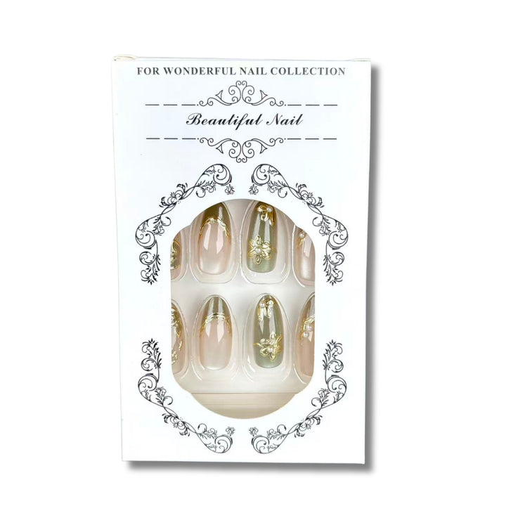Luxury Floral-Inspired Press-On Nail Set