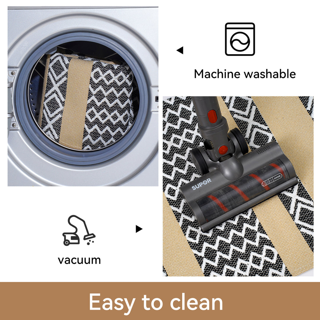 Geometric Pattern Kitchen Runner Mat