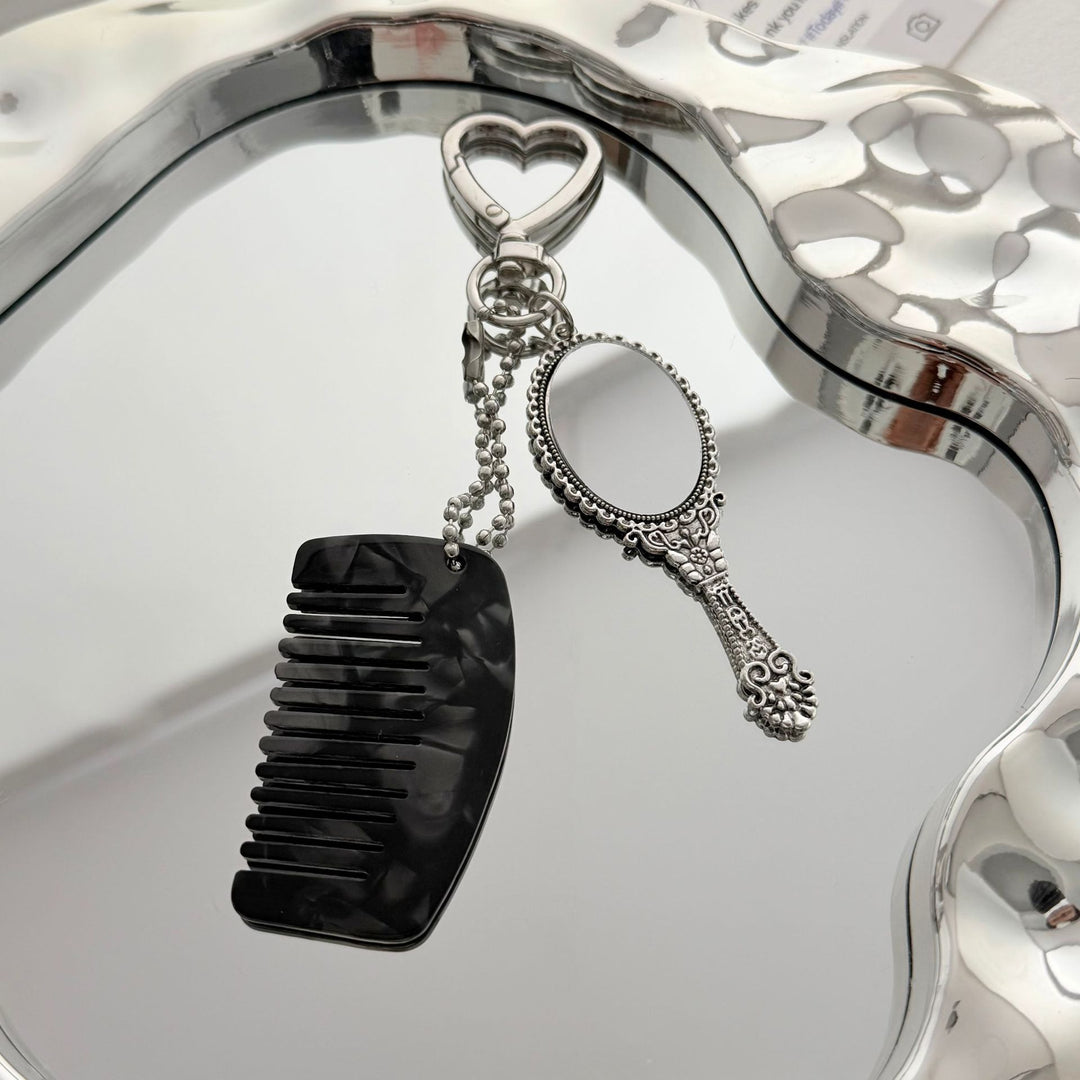 Charming Compact Mirror and Comb Keychain Stornfield