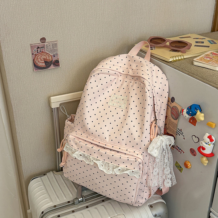 Charming Polka Dot Patterned Backpack Stornfield