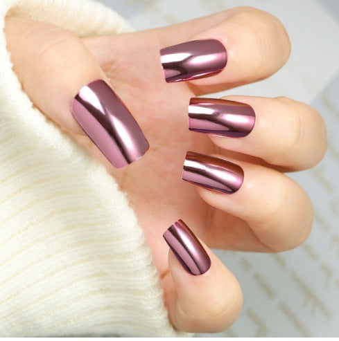 Glossy Metallic Press-On Nail Art Stornfield