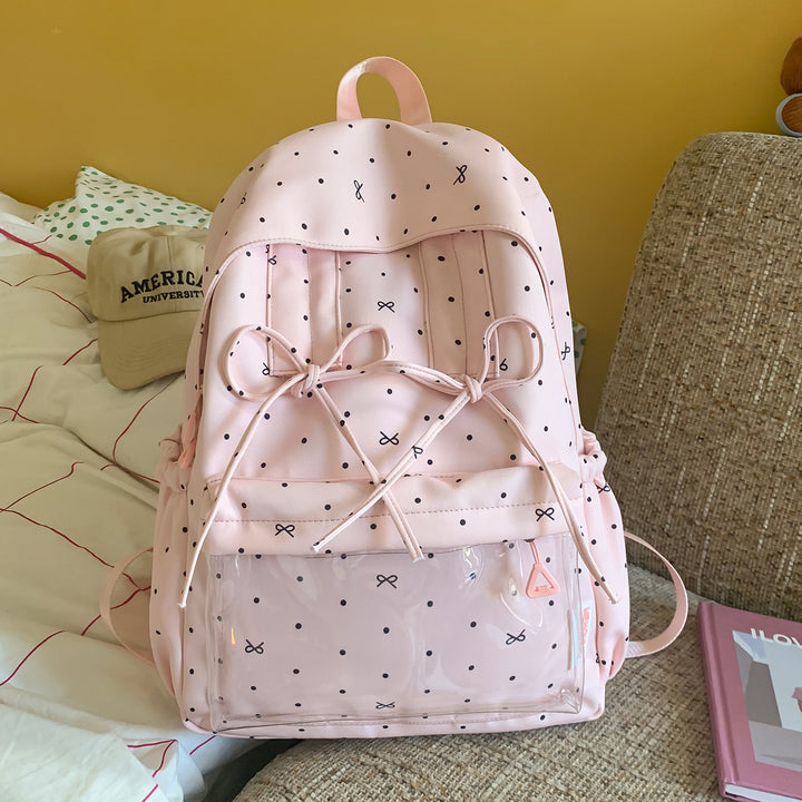 Stylish Polka Dot Pattern Backpack Stornfield