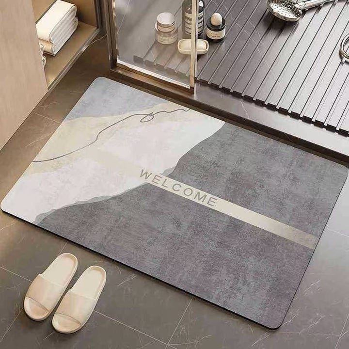 Geometric Pattern Bathroom Mat Stornfield