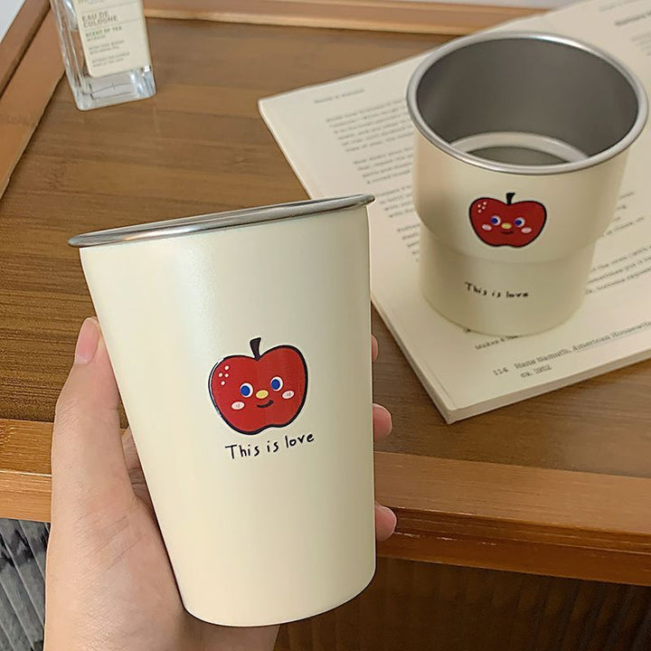 Multifunctional ceramic mug with cheerful apple design Stornfield