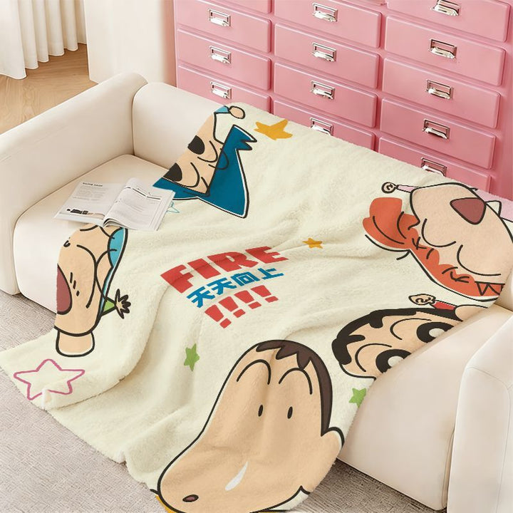 Cartoon Character Fleece Throw Blanket