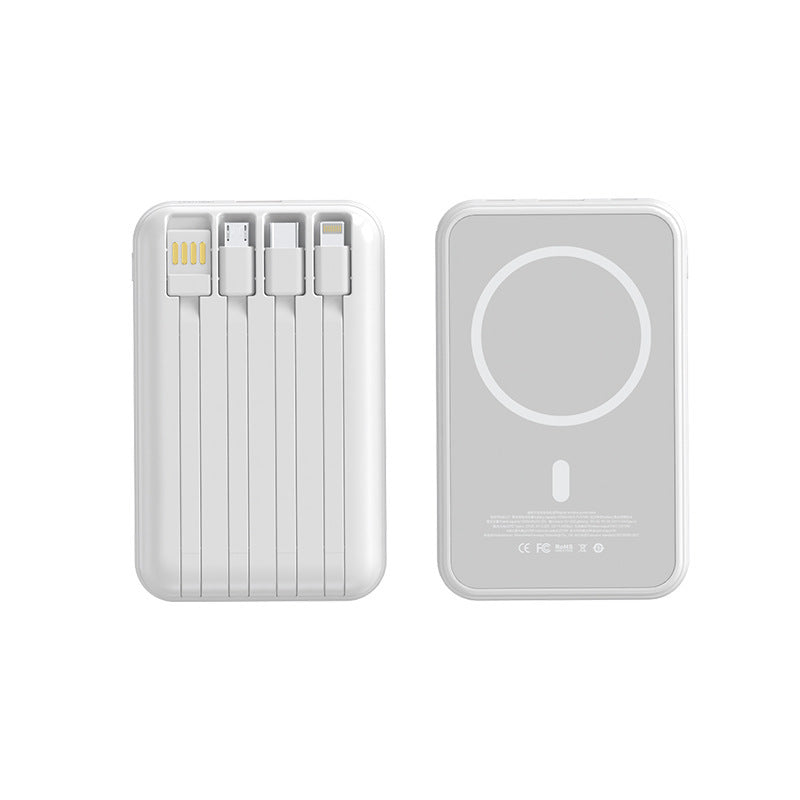 Portable Powerbank with Integrated Charging Cables Stornfield