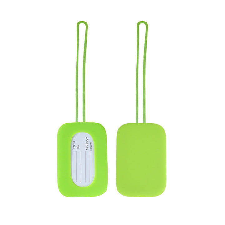 silicone luggage tag with ID window and elastic strap Stornfield