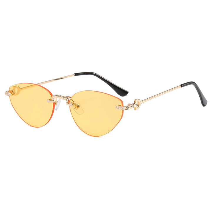 Women Futuristic Half-Frame Sunglasses Stornfield