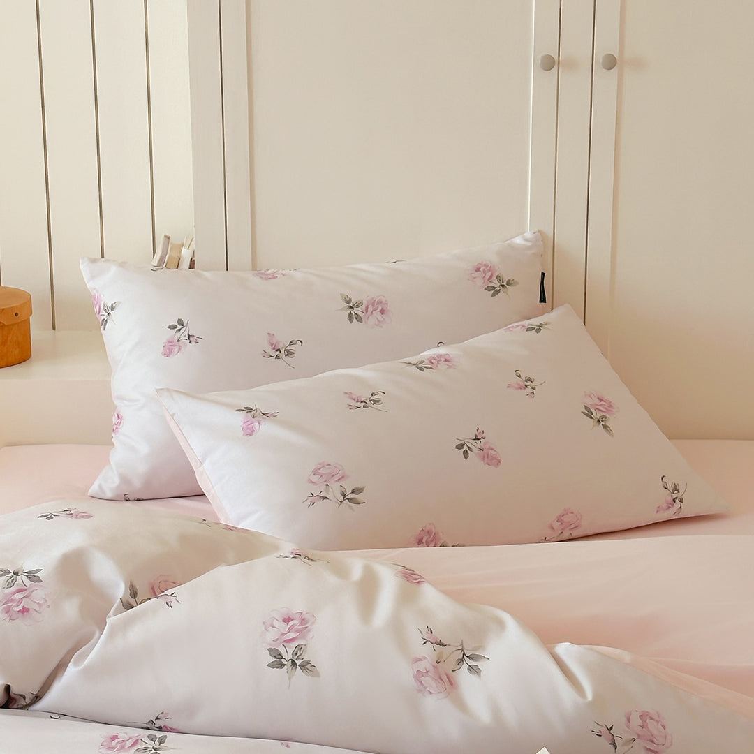 Cotton-Blend Striped Patchwork Duvet Cover and Pillowcase Set