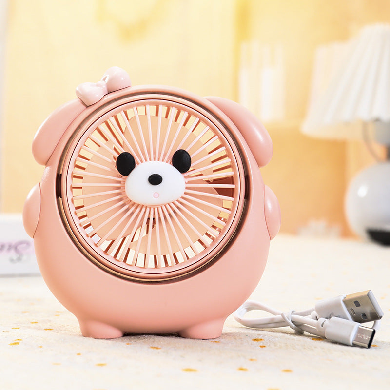 Ladies Portable Mini Hand Fan with Playful Animal Design Stornfield