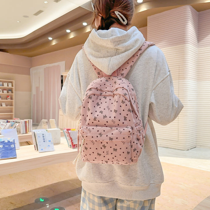 Backpack Made of High-Quality Cord with Playful Applications Stornfield