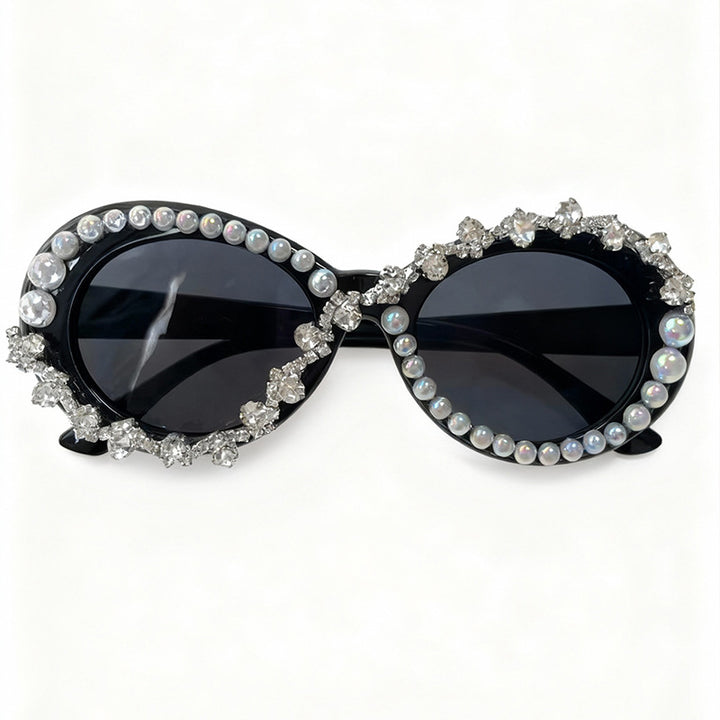 Elegant Pearl-Embellished Cat-Eye Sunglasses Stornfield