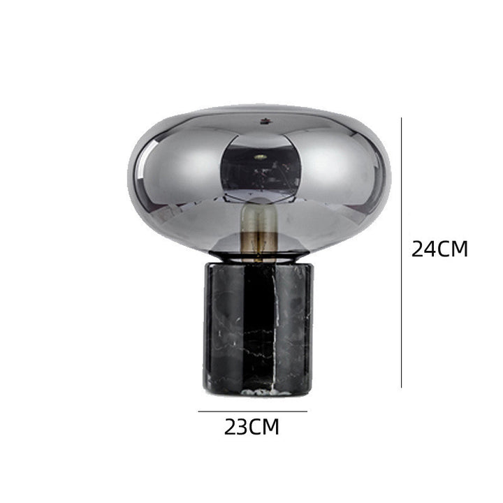Elegant Glass Table Lamp with Marble Base