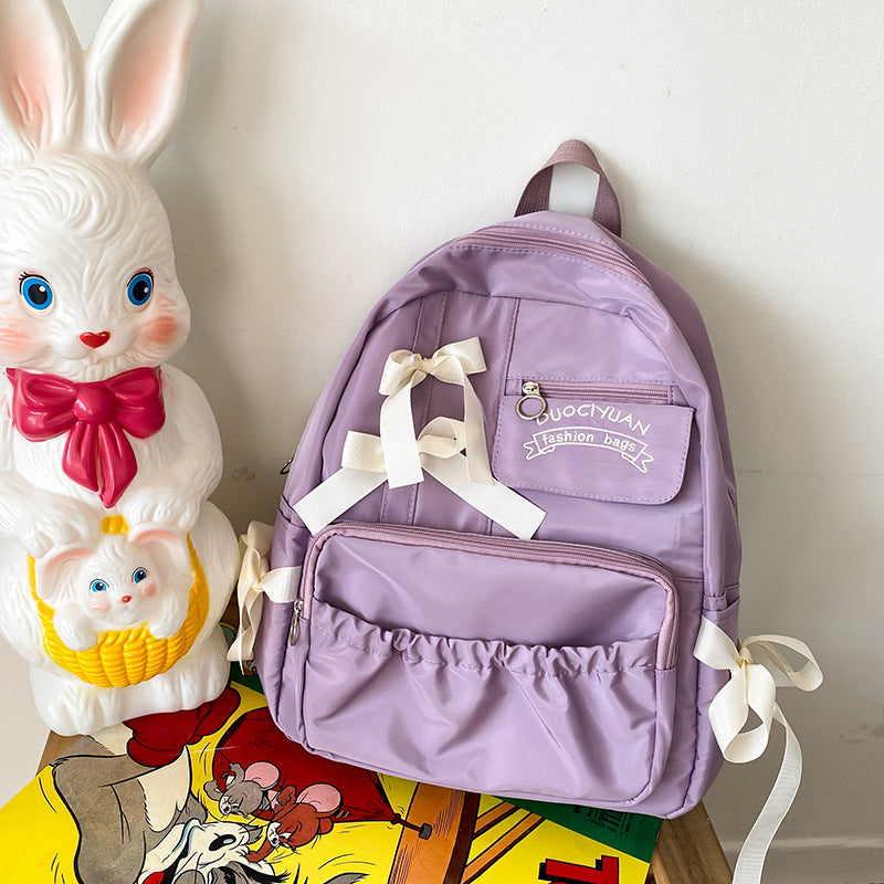 Stylish Bow-Embellished Backpack Stornfield