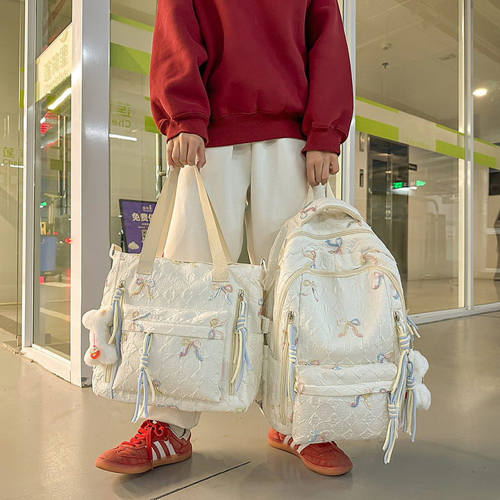 Quilted Bow-Detail Fashion Backpack Stornfield