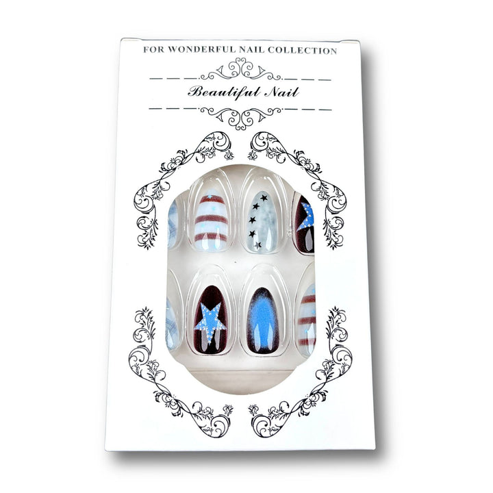 Patriotic Themed Press-On Nail Art Set