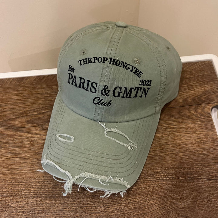 Men's Distressed Cotton Twill Baseball Cap Stornfield