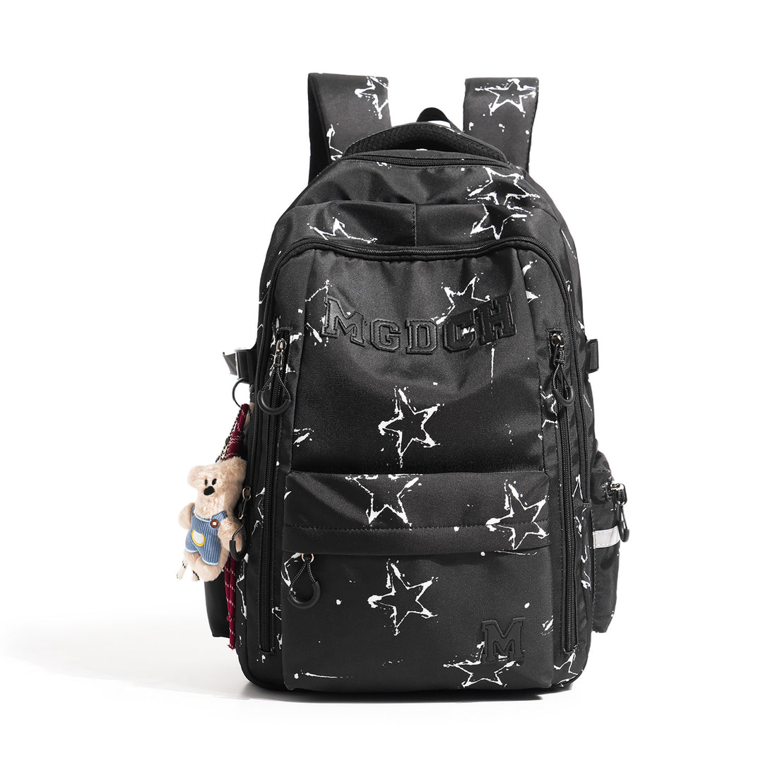 Star-Print Multi-Compartment Backpack Stornfield