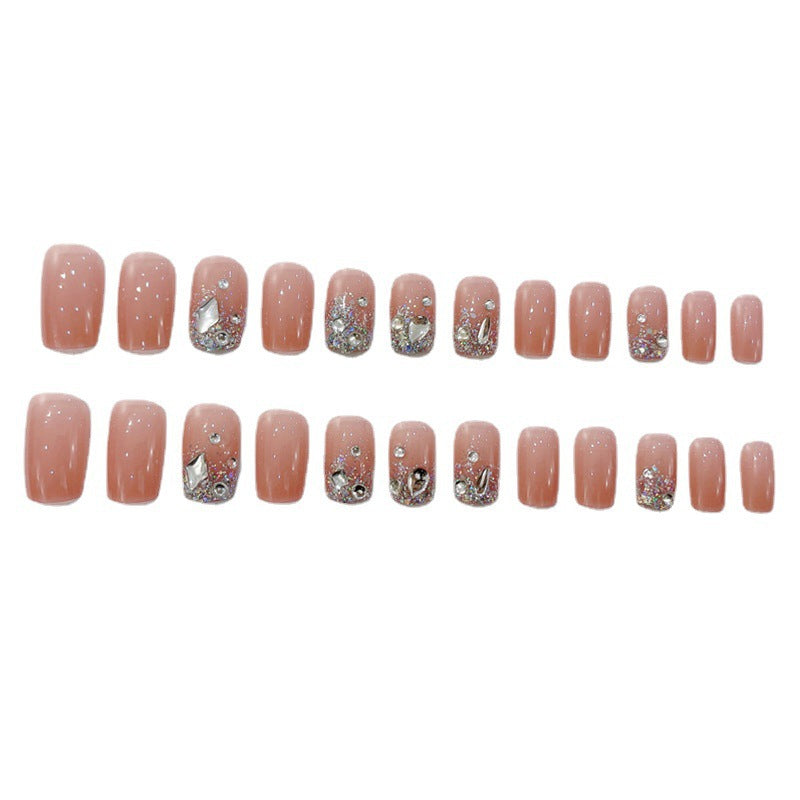 Artificial nails with elegant rhinestone accents Stornfield