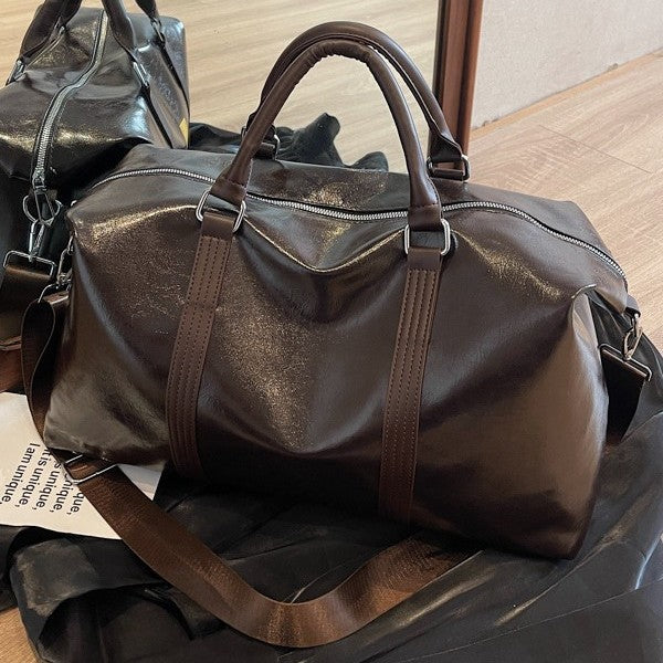 Premium Leather Travel Duffel