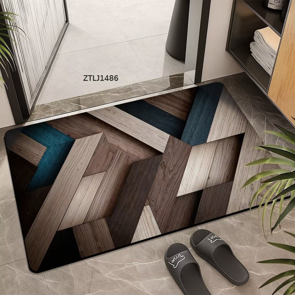 Textured Geometric Area Mat Stornfield
