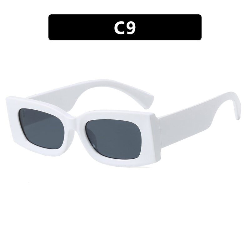 Women's fashionable square sunglasses with transparent frame and protective UV filter Stornfield