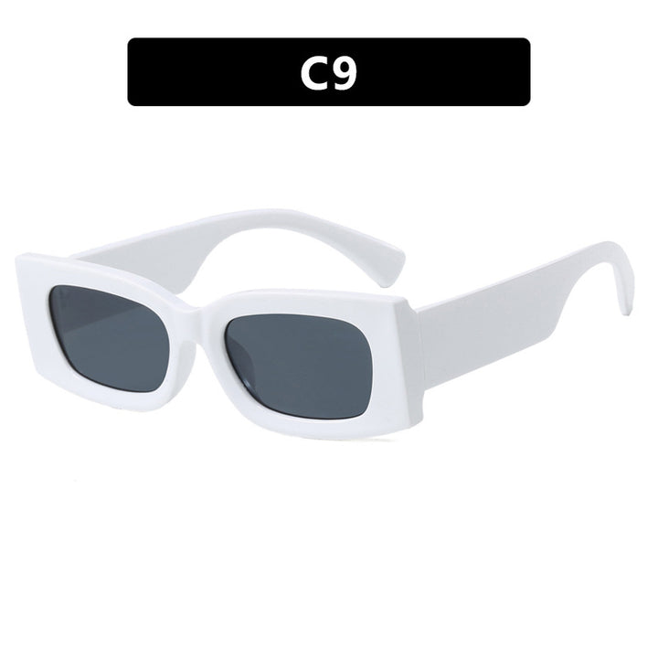 Women's fashionable square sunglasses with transparent frame and protective UV filter Stornfield