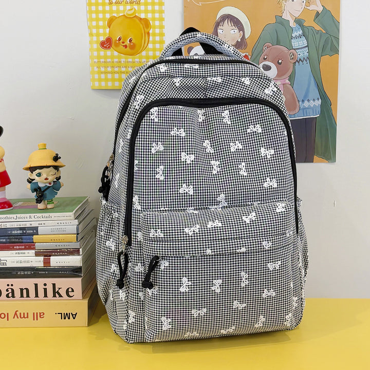 Cute Bow-Embellished Casual Backpack Stornfield
