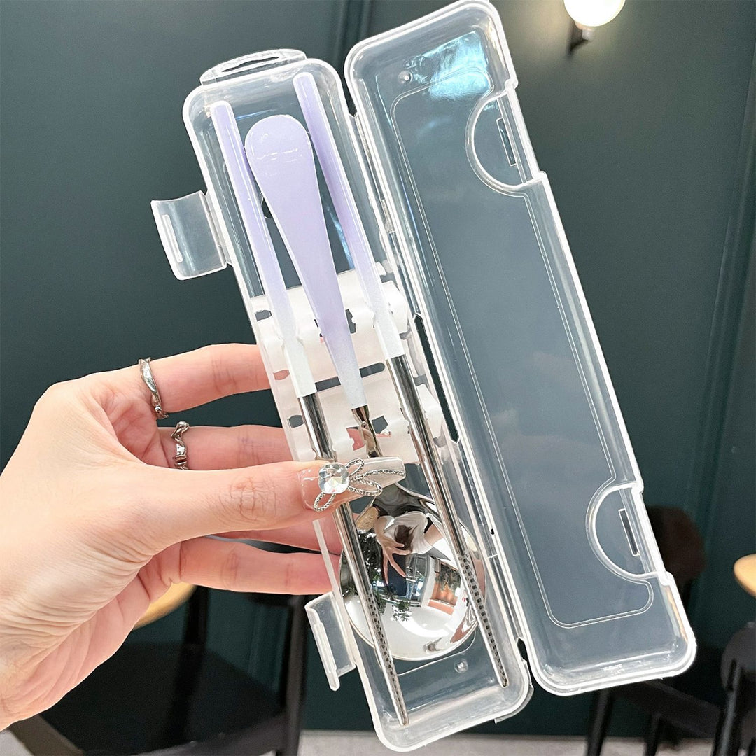 Portable cutlery set in hygienic storage box Stornfield