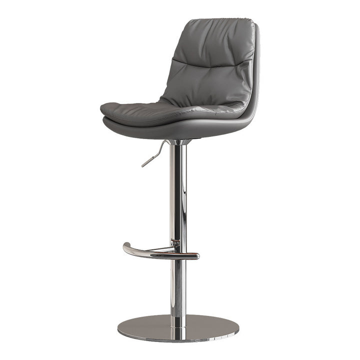 Height adjustable bar stool with ergonomic seat and T-shaped foot Stornfield