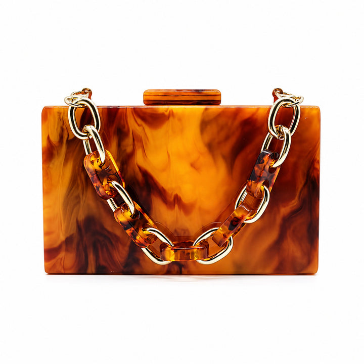 Luxurious Abstract Acrylic Evening Clutch