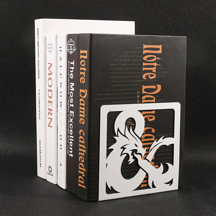 Decorative Metal Dragon Bookends