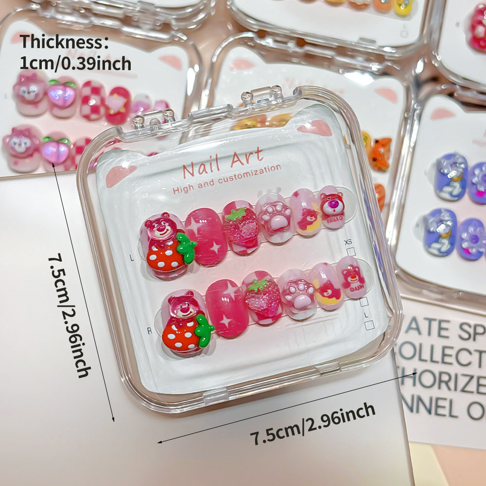 Customized Cartoon-Inspired Press-On Nail Art Set Stornfield