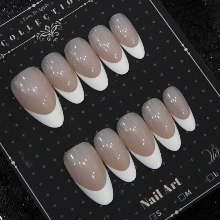 Elegant French Tip Press-On Nails