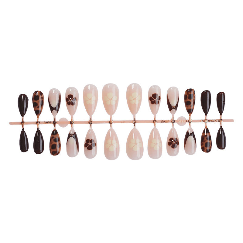 Artistic Press-On Nail Kit with Floral and Animal Prints Stornfield