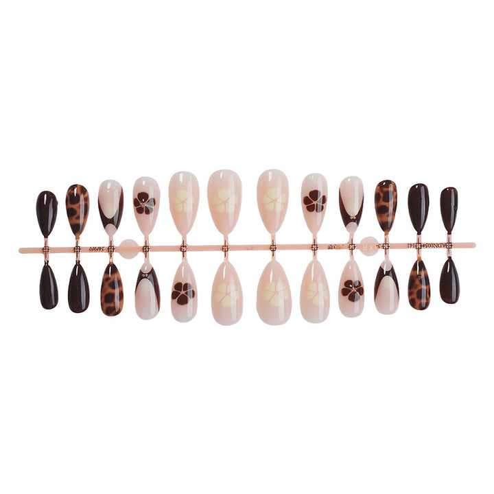 Artistic Press-On Nail Kit with Floral and Animal Prints Stornfield