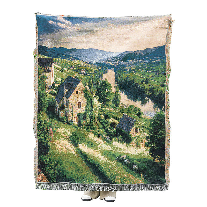 Scenic Landscape Throw Tapestry