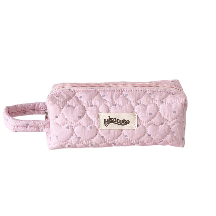 Quilted Heart-Shaped Pencil Case Stornfield