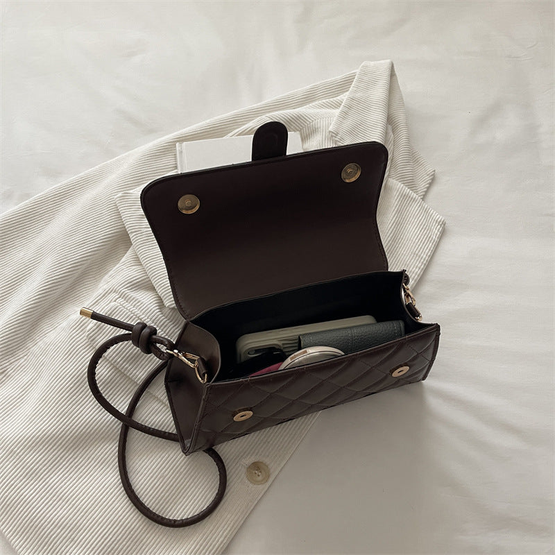 Quilted Faux Leather Clutch Bag