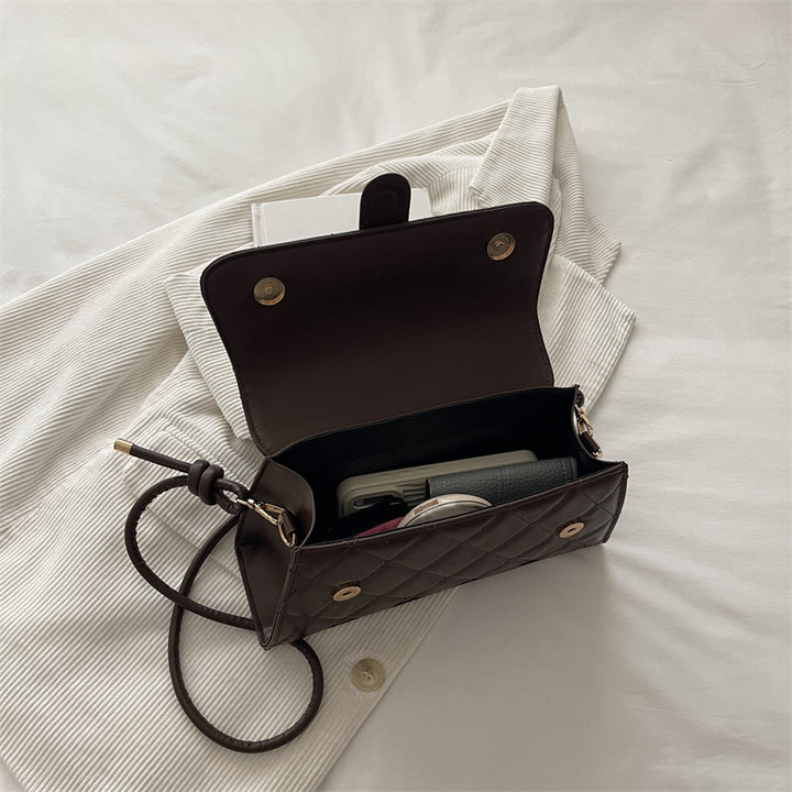Quilted Faux Leather Clutch Bag